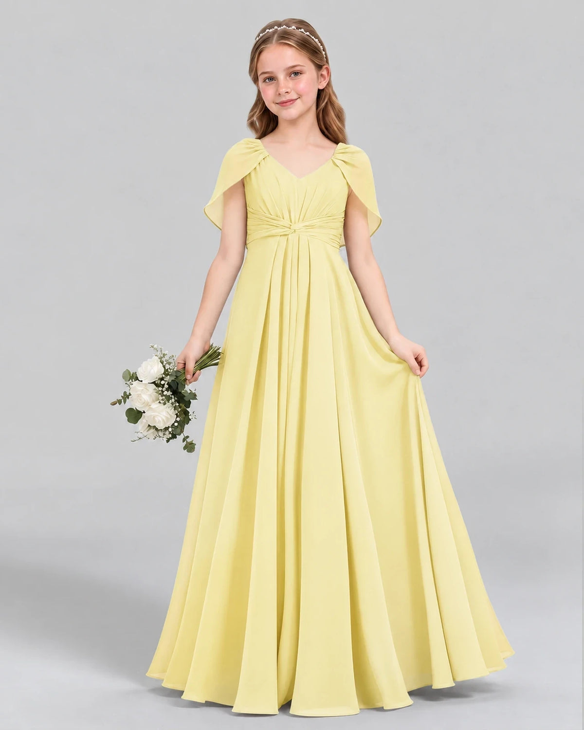 Daffodil A-line Junior Bridesmaid Dress Front