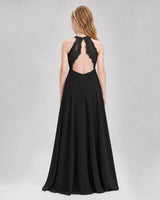Black A-line Junior Bridesmaid Dresses Back
