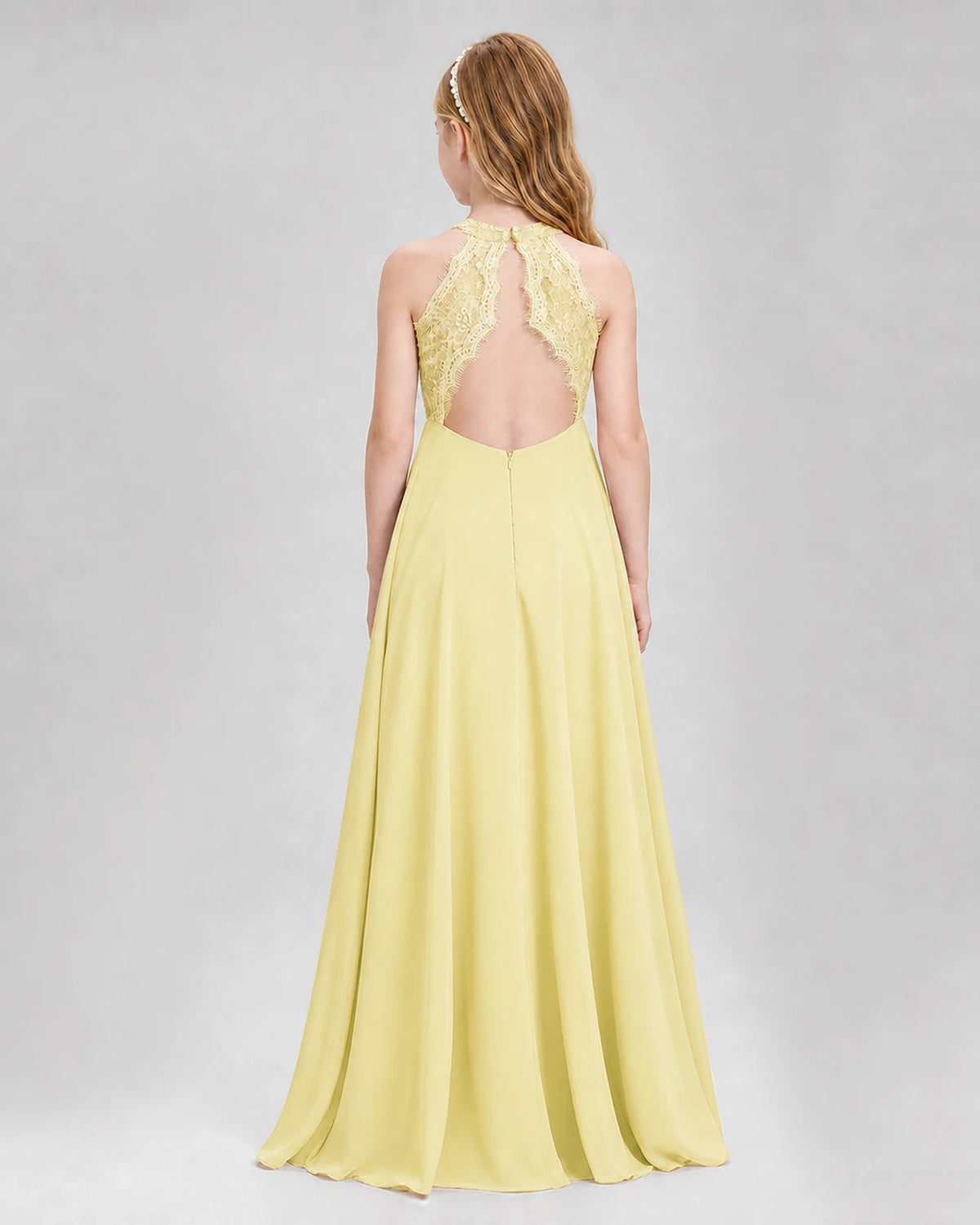 Daffodil A-line Junior Bridesmaid Dresses Back