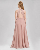 Dusty Rose A-line Junior Bridesmaid Dresses Back