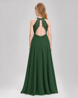 Emerald Green A-line Junior Bridesmaid Dresses Back