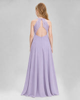 Lavender A-line Junior Bridesmaid Dresses Back