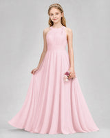 Pink A-line Junior Bridesmaid Dresses Front