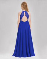 Royal Blue A-line Junior Bridesmaid Dresses Back