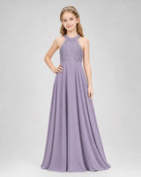 Wisteria A-line Junior Bridesmaid Dresses Side