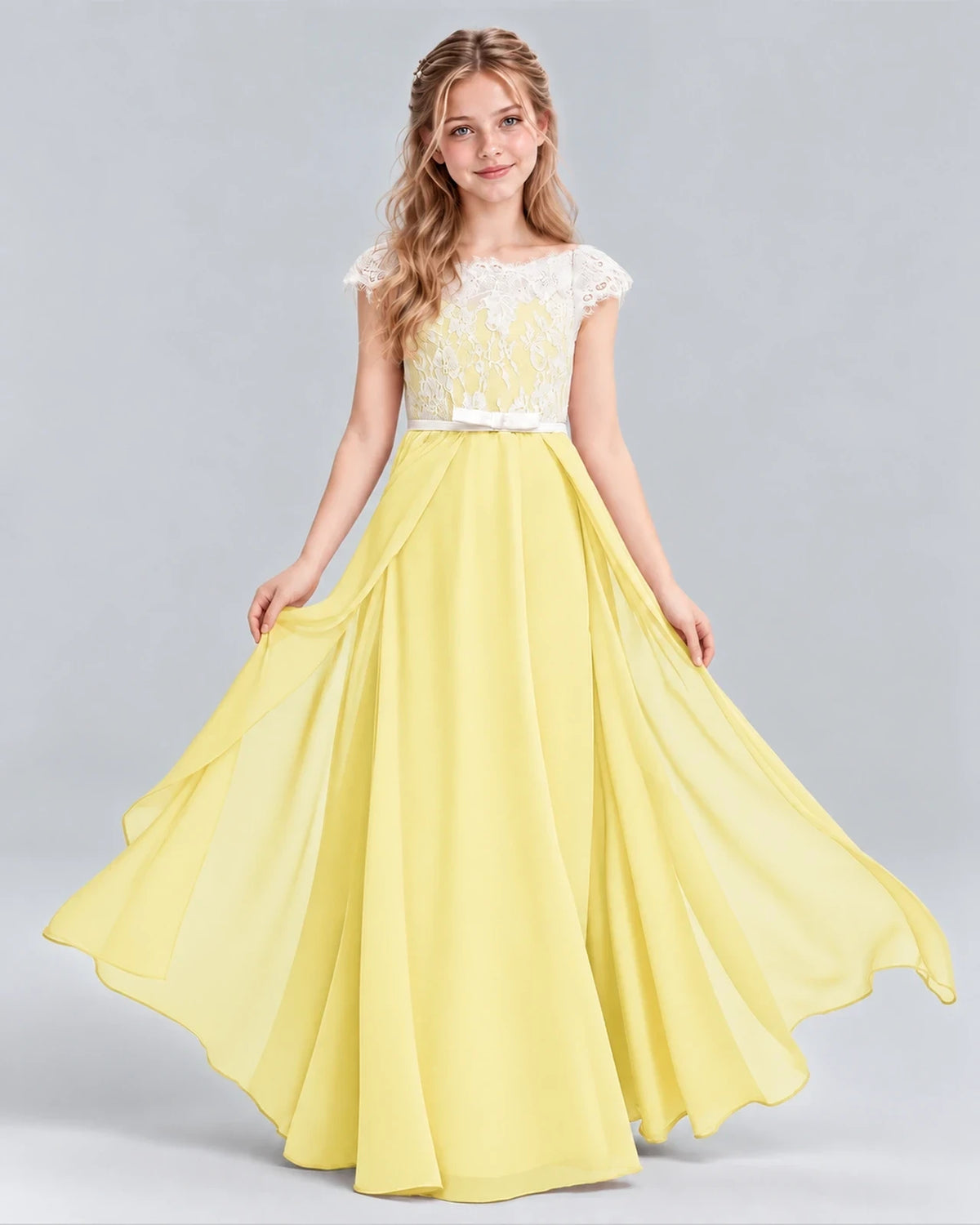 Daffodil A-line Junior Bridesmaid Dress Front