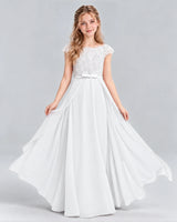 Ivory A-line Junior Bridesmaid Dress Front