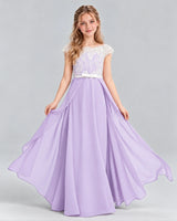 Lilac A-line Junior Bridesmaid Dress Front