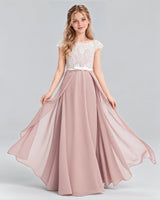 Dusty Rose A-line Junior Bridesmaid Dress Front
