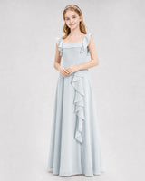 Mist Chiffon A-line Junior Bridesmaid Dress Front View