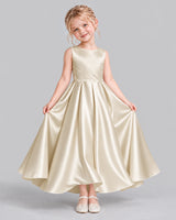 Champagne Ball Gown Flower Girl Dress Front