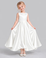 Ivory Ball Gown Flower Girl Dress Front
