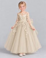 Champagne Ball Gown First Communion Dress Front