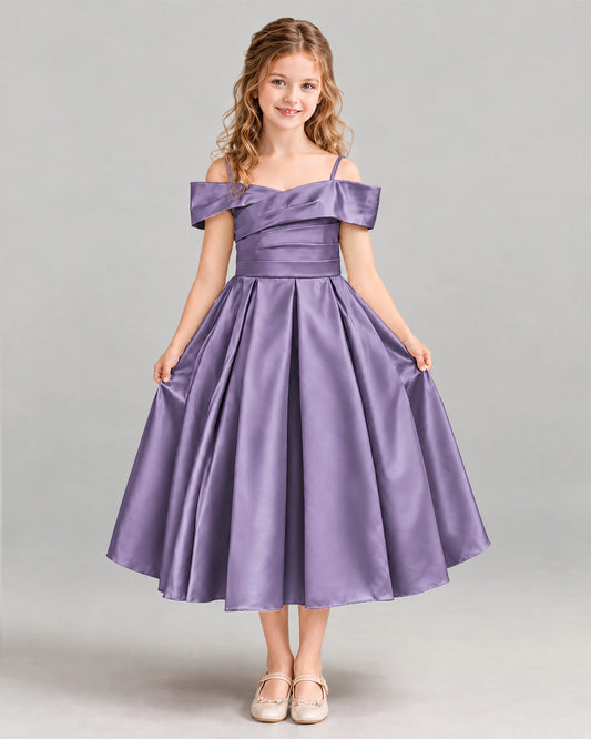 Wisteria A-line Junior Bridesmaid Dress Front