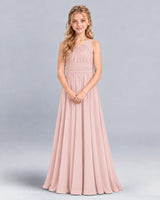 Blush Pink A-line Junior Bridesmaid Dress Front