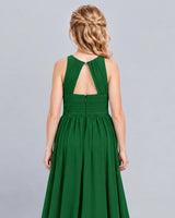 Emerald Green A-line Junior Bridesmaid Dress Back_Detail [Shared]