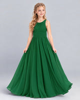 Emerald Green A-line Junior Bridesmaid Dress Side [Shared]
