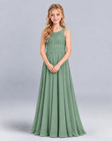 Eucalyptus A-line Junior Bridesmaid Dress Front