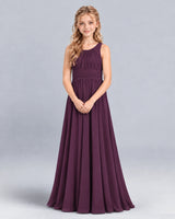 Grape A-line Junior Bridesmaid Dress Front