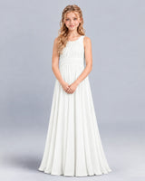 Ivory A-line Junior Bridesmaid Dress Front