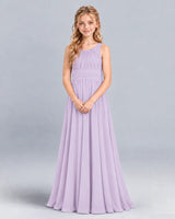 Lavender A-line Junior Bridesmaid Dress Front
