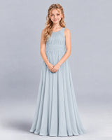 Mist A-line Junior Bridesmaid Dress Front