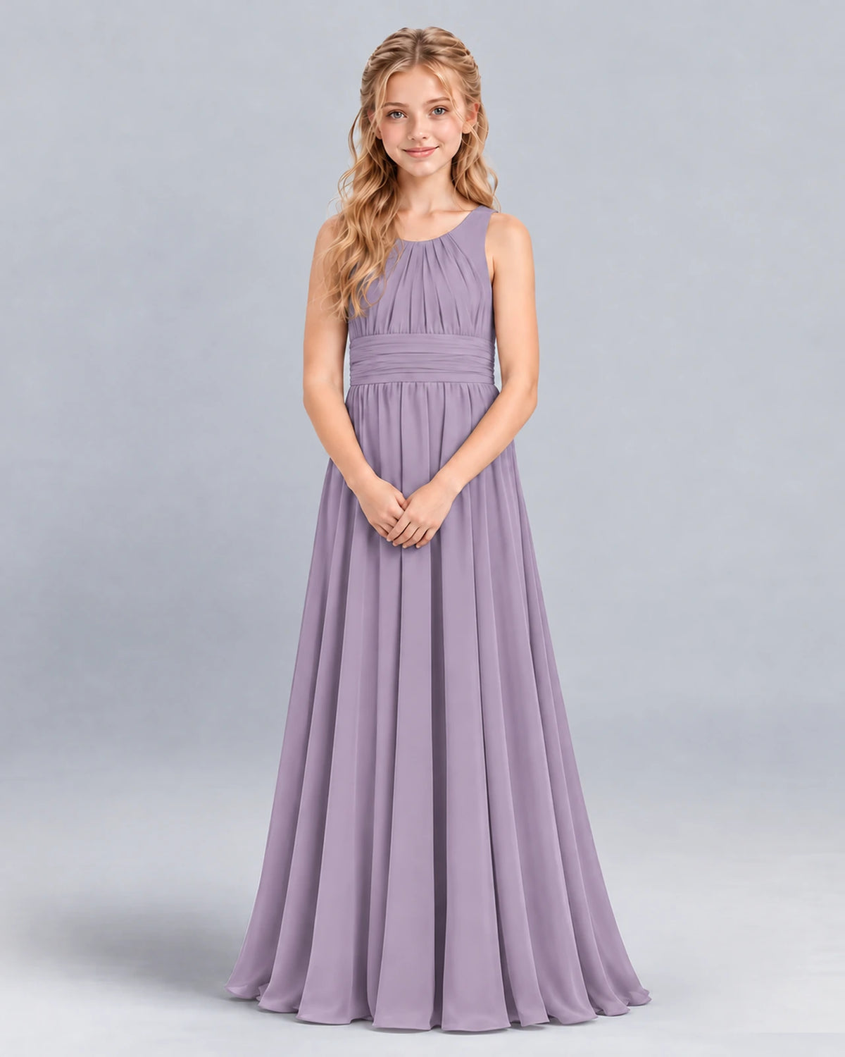 Wisteria A-line Junior Bridesmaid Dress Front