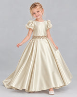 Champagne Ball Gown Girls Formal Dress Front