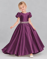 Grape Ball Gown Girls Formal Dress Front