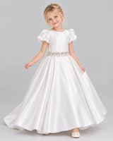 Ivory Ball Gown Girls Formal Dress Front