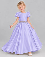 Lavender Ball Gown Girls Formal Dress Front