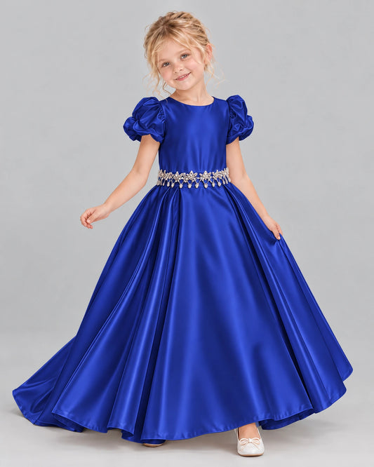 Royal Blue Ball Gown Girls Formal Dress Front