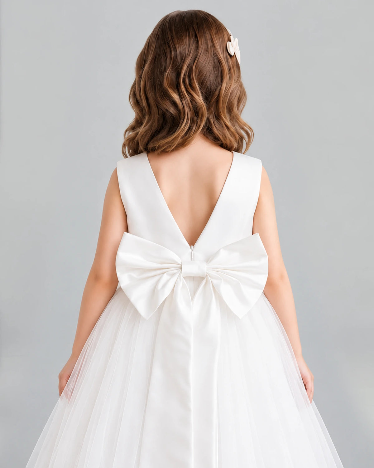 Ivory Ball Gown Flower Girl Dress Back_Detail [Shared]