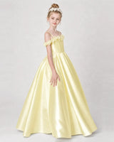 Daffodil Satin A-line Girls Formal Dress Side View