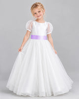 Lilac Ball Gown First Communion Dress Front