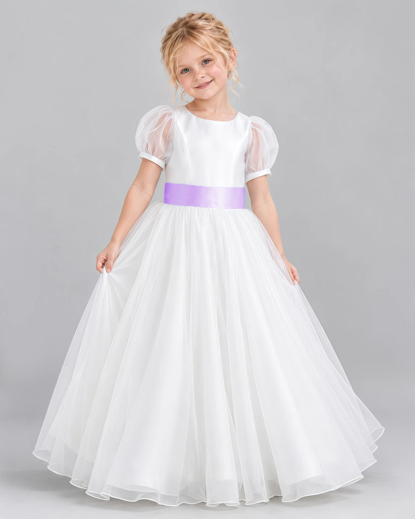 Lilac Ball Gown First Communion Dress Front