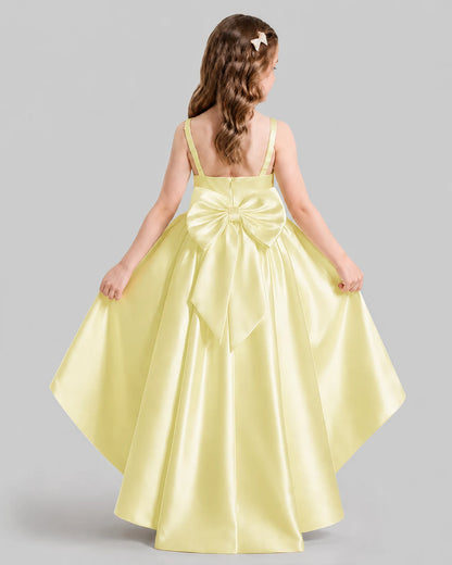 Daffodil Flared Flower Girl Dresses Back