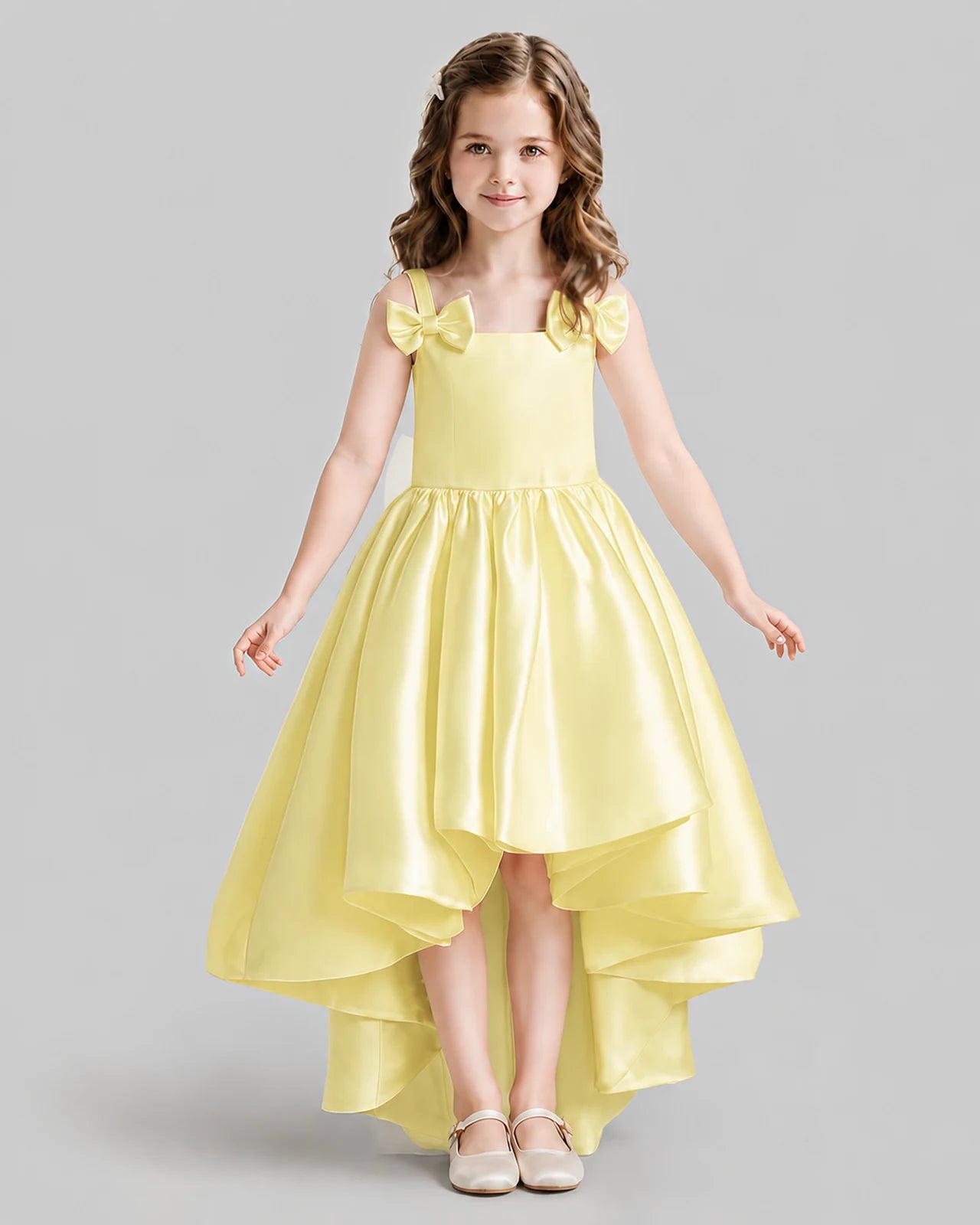 Daffodil Flared Flower Girl Dresses Front