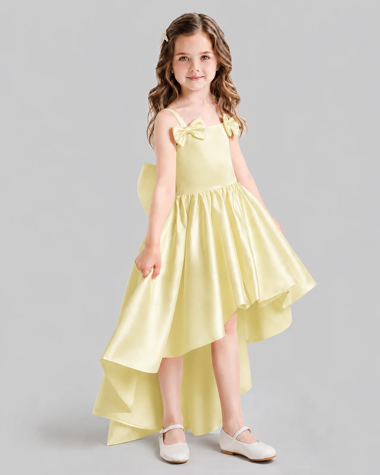 Daffodil Flared Flower Girl Dresses Side
