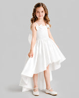 Ivory Flared Flower Girl Dresses Side