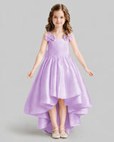 Lilac Flared Flower Girl Dresses Front