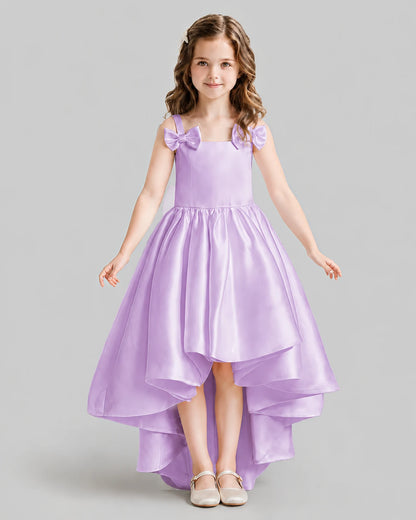 Lilac Flared Flower Girl Dresses Front
