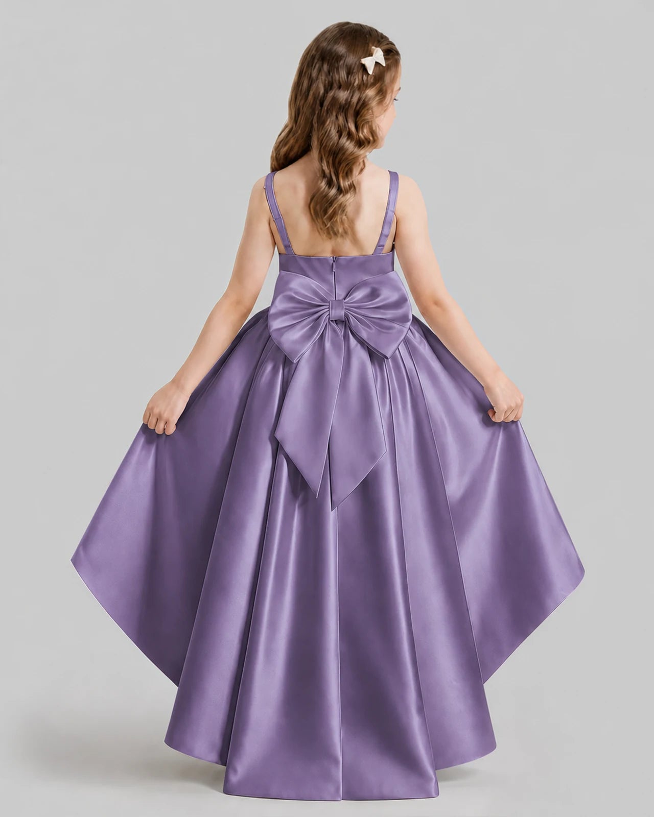 Wisteria Flared Flower Girl Dresses Back