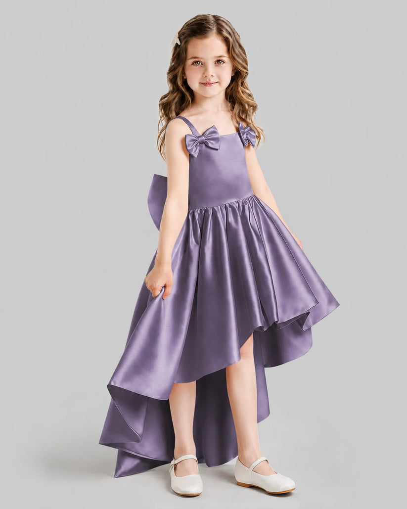 Wisteria Flared Flower Girl Dresses Side