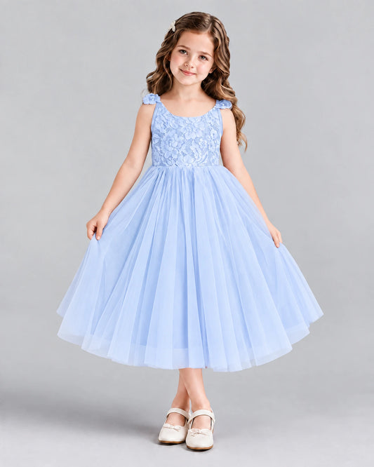 Lavender Ball Gown Girls Formal Dress Front