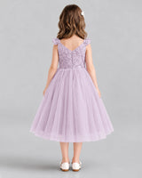 Lilac Ball Gown Girls Formal Dress Back [Shared]
