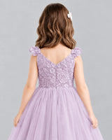Lilac Ball Gown Girls Formal Dress Back_Detail [Shared]