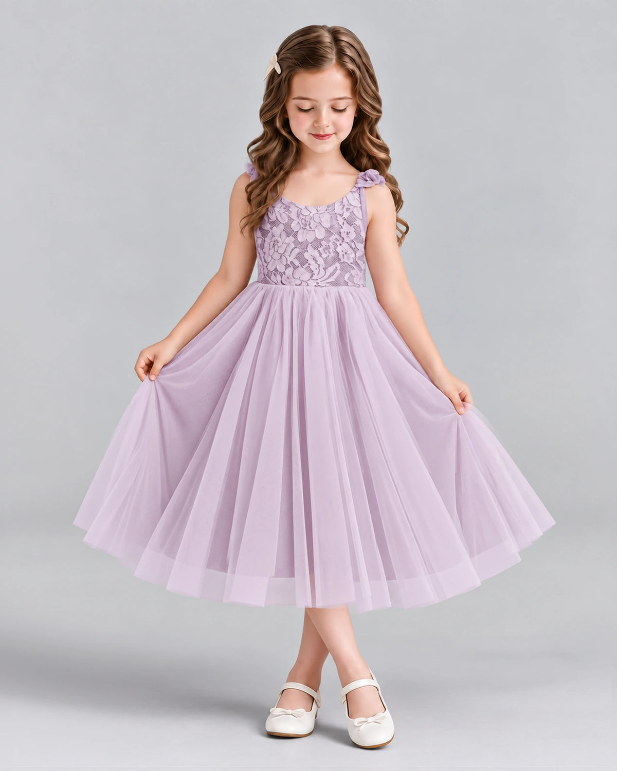 Lilac Ball Gown Girls Formal Dress Pose [Shared]