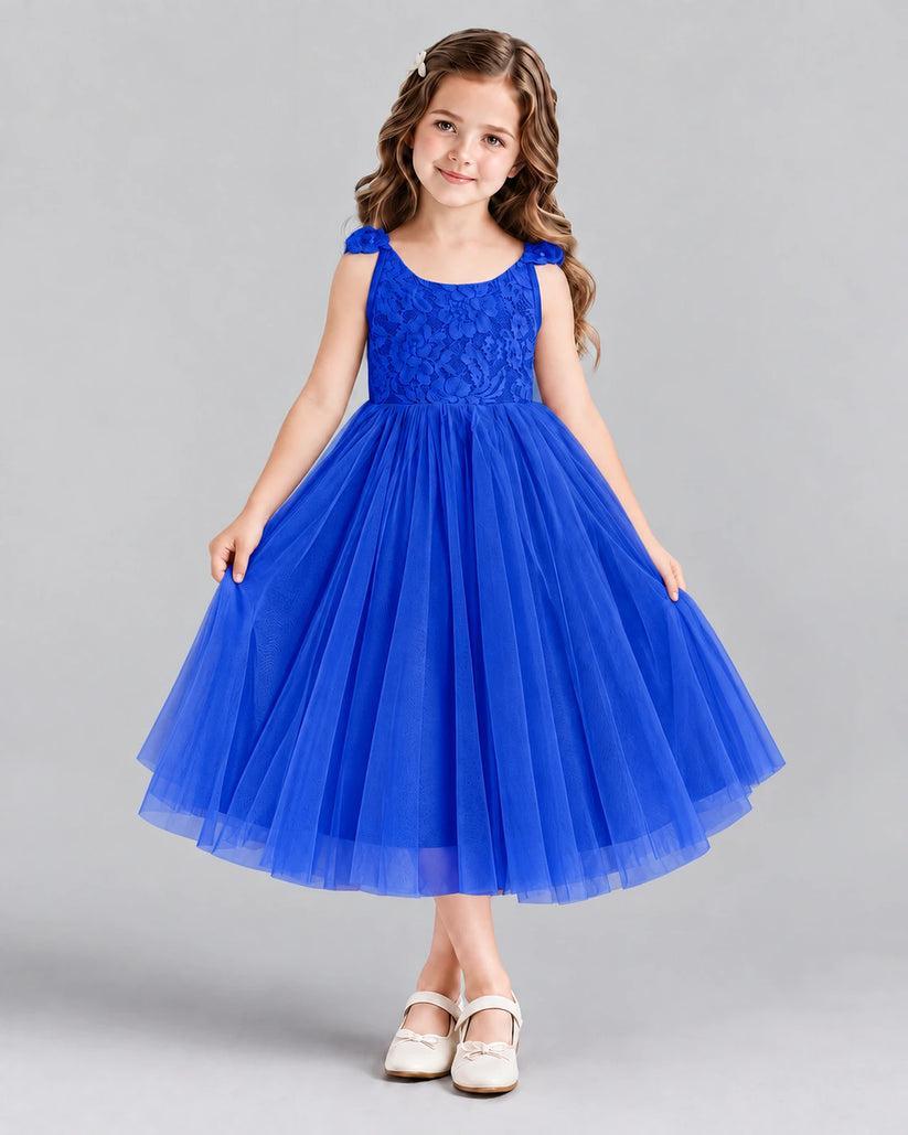 Royal Blue Ball Gown Girls Formal Dress Front