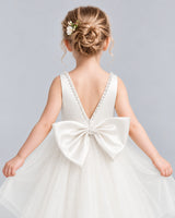 Ivory Ball Gown Flower Girl Dress Back_Detail [Shared]